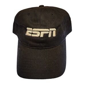 ESPN‎ logo black baseball cap, ESPN branded